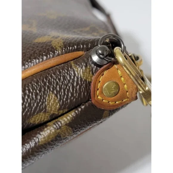 Authentic Louis Vuitton Monogram Canvas Eva Pochette Bag Brown - Picture 14 of 15